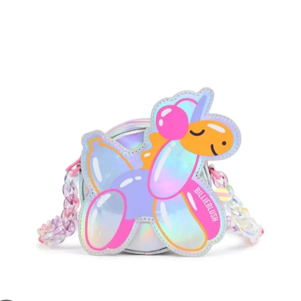 Billieblush Holographic Unicorn Crossbody Bag - Pink and Blue